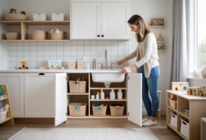 Read more about the article Praktiske tips til at organisere børneværelset med underskab til vask løsninger